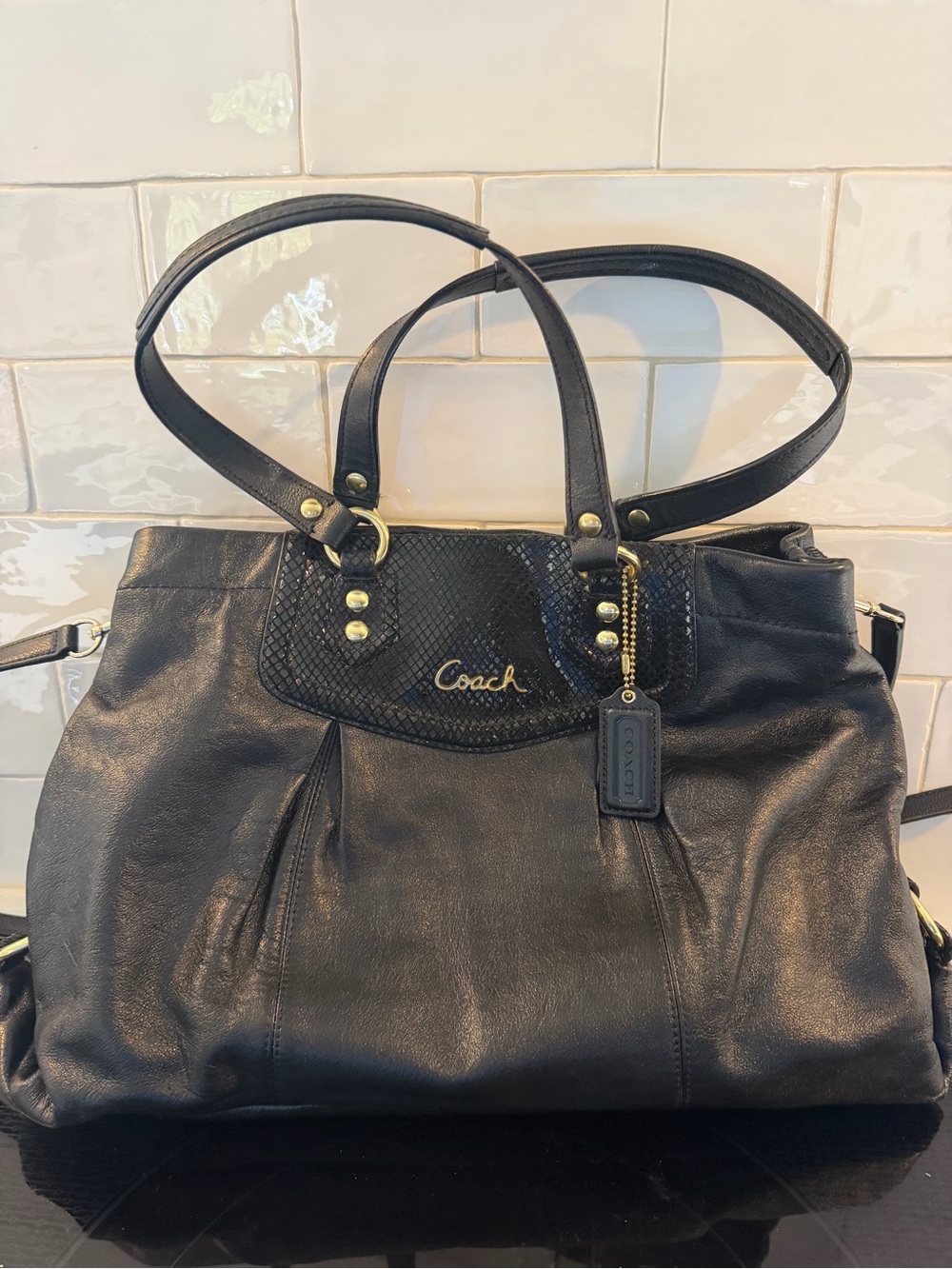 Coach Ashley Leather Carry-All/Tote